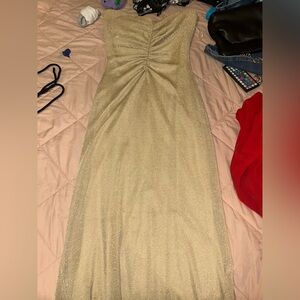 Gold sparkling MODA long dress